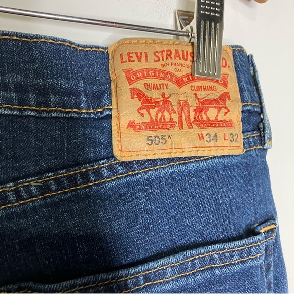 Levi’s 505 Jeans men’s size 34 x 32 casual trendy minimalist neutral - Picture 3 of 8